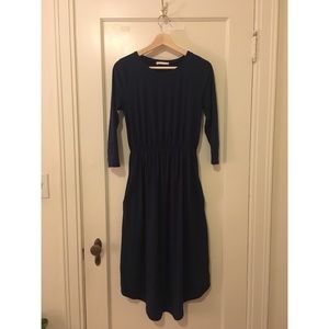 Midi navy dress
